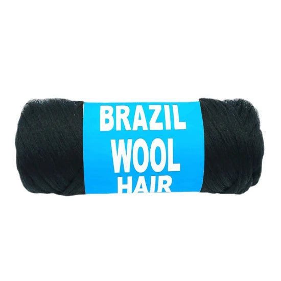 Fil à Tricoter Zultse Laine Bouclette Brasil - Poids 2.5 Kg - Couleur Noir - Cône - Neuf