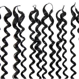 Natural Lengths Human Hair Crochet Curly Natural Color 16"