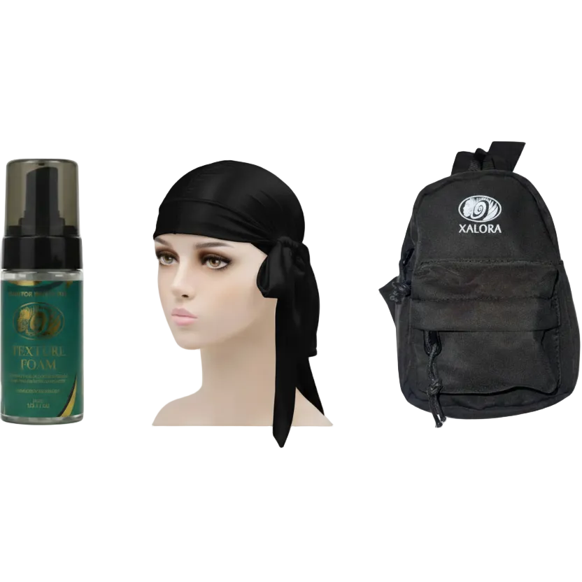 Combined product showcase with black durag