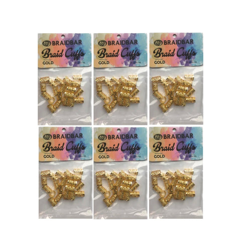 BraidBar Cuffs Gold Wholesale 6-Pack