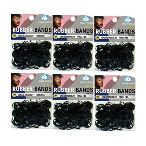 Dream Rubber Bands Black Wholesale 6-Pack