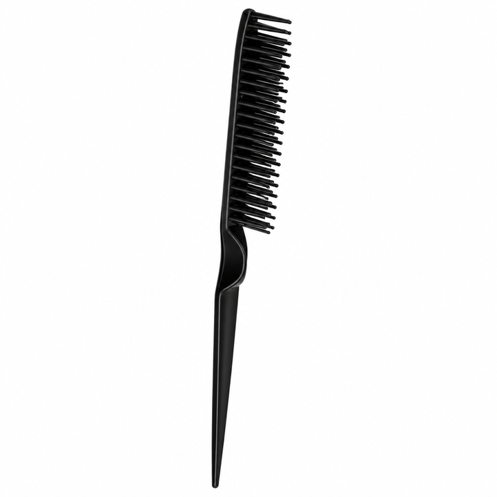 Black comb on white background