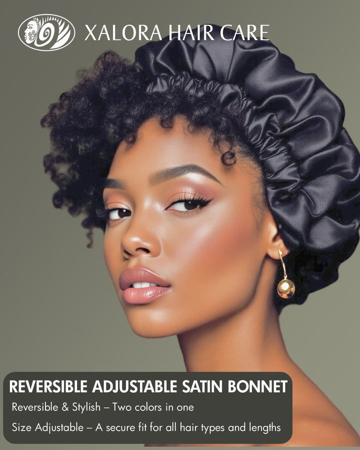 Xalora Reversible Adjustable Satin Bonnet