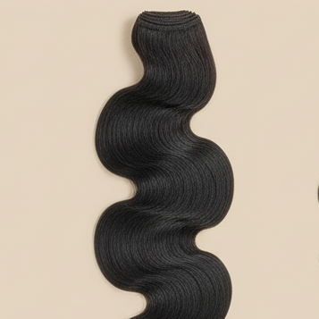 Hair extensions with beige background