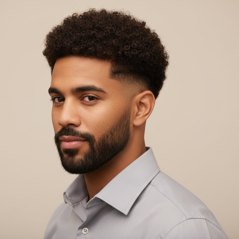 Men's curly haircut