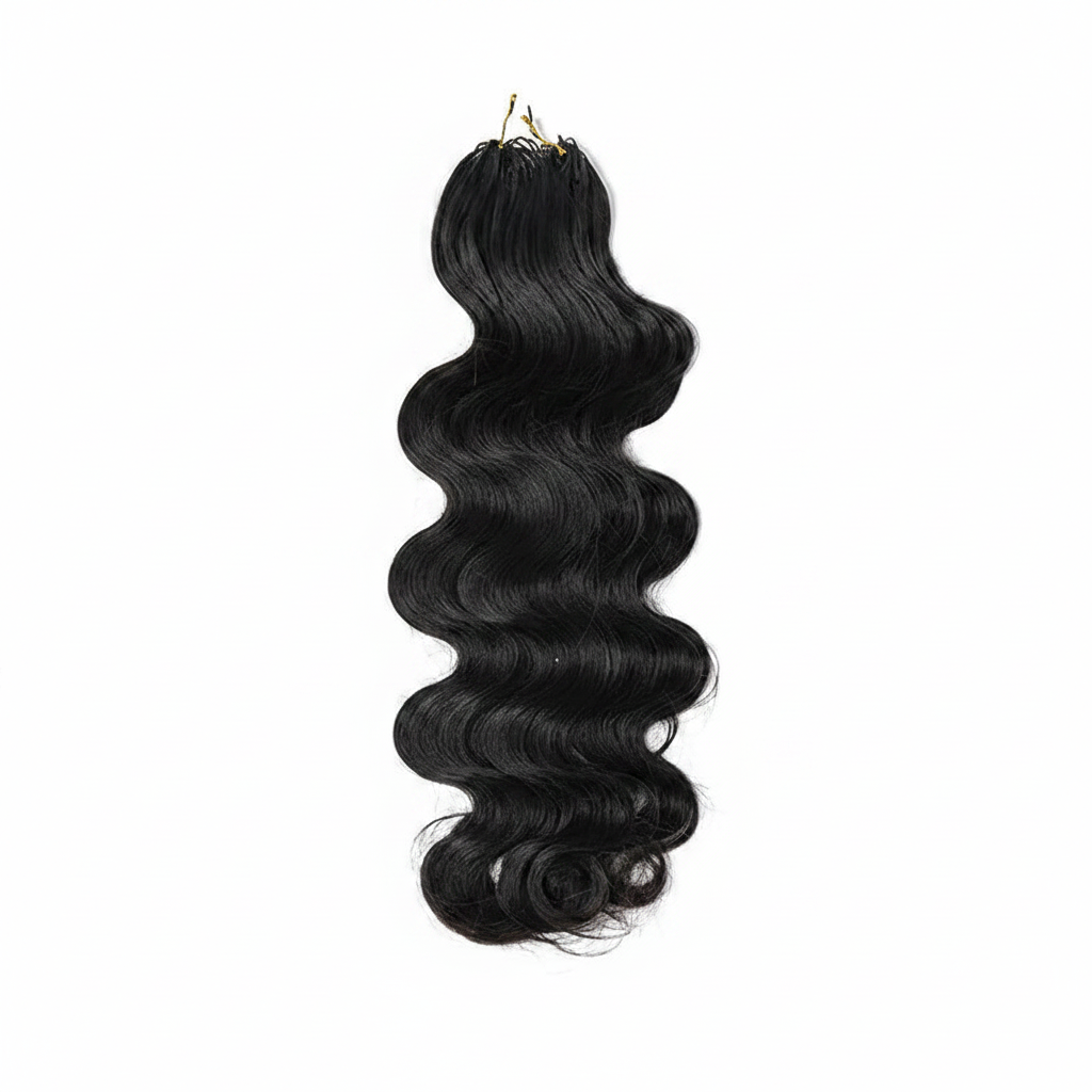 Natural Lengths Human Hair Crochet Body Wave 1B 20"