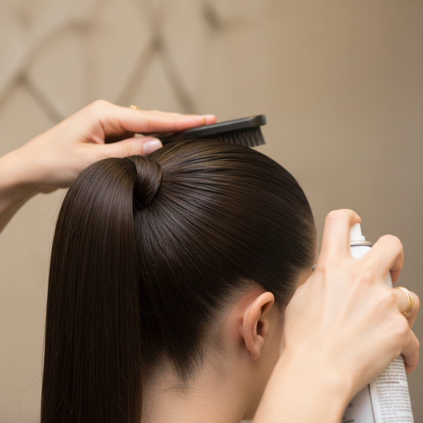 Ponytail styling