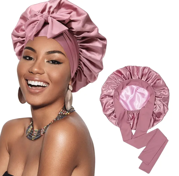 Xalora Adjustable Tie Satin Bonnet