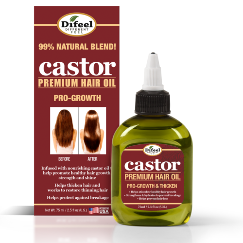 Difeel Premium Natural Hair Oil - Castor Pro Growth  Oil 2.5oz