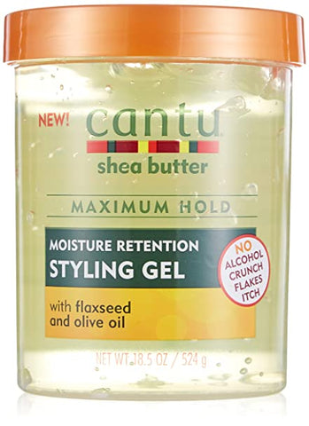 Cantu Shea Butter Maximum Hold Flaxseed & Olive Oil Strengthening Styling Gel 524g
