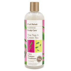 Curl Rehab Scalp Recovery Treatment 2 in 1 Hair Shampoo Conditioner, Enriched with Tea Tree & Green Tea 16 Oz