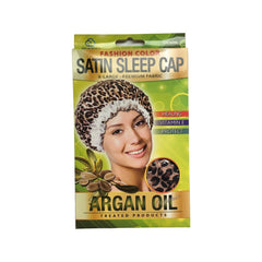 DREAM A/O SLEEP CAP SATIN LEOPARD X- LARGE