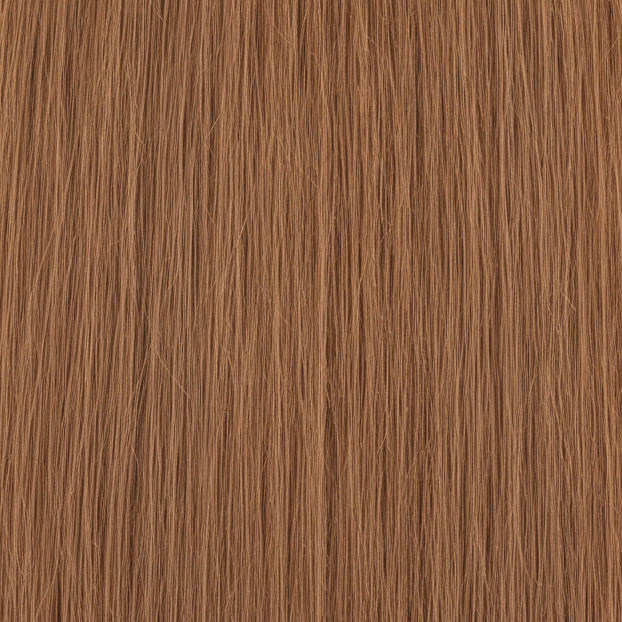 Pre-stretched black synthetic hair extensions