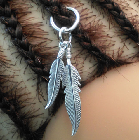 Silver Jewelry double feather