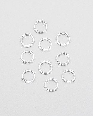 Silver Jewelry Findings Hair Rings 10pcs