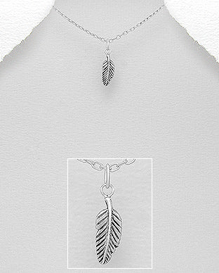 Silver Jewelry Small feather